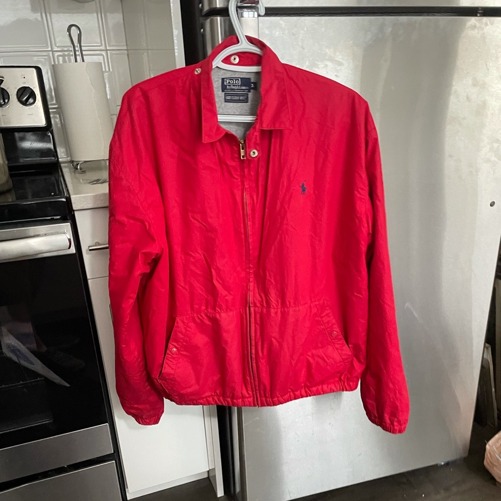 Red Polo Ralph Lauren Retro Jacket Medium
